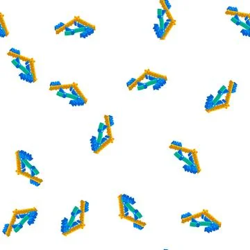 Calorie reduction gradually isometric icon seamless pattern Stock Illustration