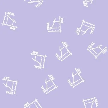 Calorie reduction gradually line vector seamless pattern Stock Illustration