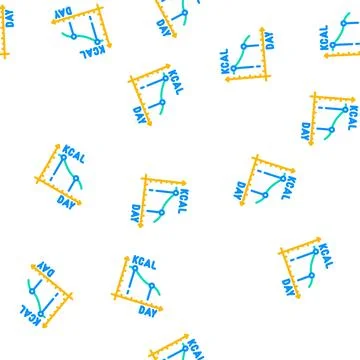 Calorie reduction gradually vector seamless pattern Stock Illustration