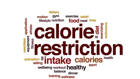 Calorie restriction animated word cloud.... | Stock Video | Pond5