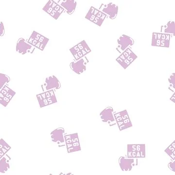 Calories apple glyph vector seamless pattern Illustrazione stock