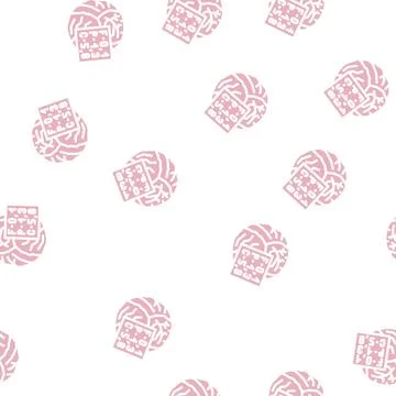 Calories cabbage glyph vector seamless pattern Ilustración de archivo