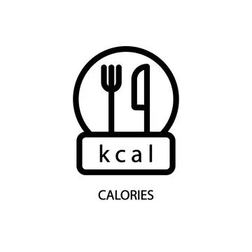 Calories outline vector icon. Thin line black calories icon, flat vector simple Stock Illustration