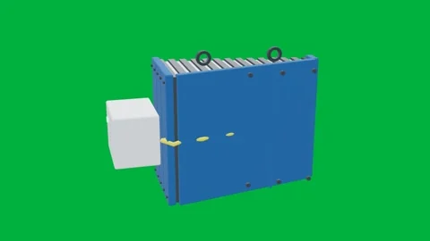 Calorimeter wedge particle detector 3d loop green screen Vídeos de archivo 342915409