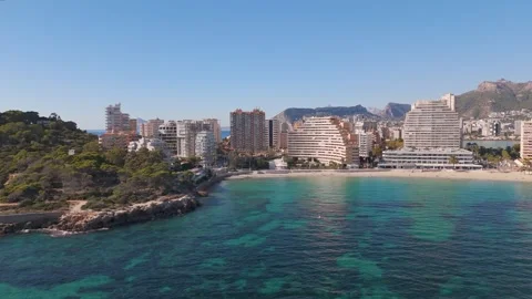 Calp Spain by drone Stock Footage 281269475