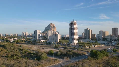 Calp Spain by drone Stock Footage 281269502