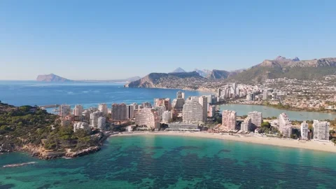Calp Spain by drone Stock Footage 281269514