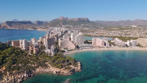 Calp Spain by drone Stock Footage 281269521