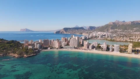 Calp Spain by drone Stock Footage 281269542