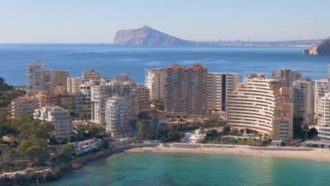 Calp Spain by drone Stock Footage 281269546