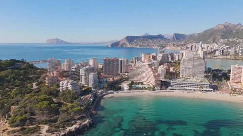 Calp Spain by drone Stock Footage 281269550