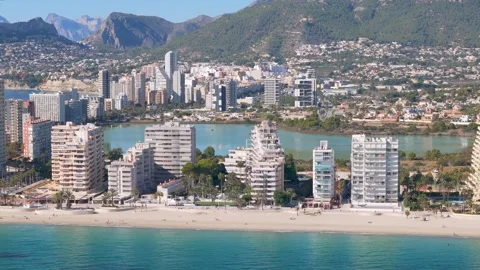 Calp Spain by drone Stock Footage 281269551