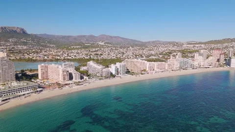 Calp Spain by drone Stock Footage 281269563
