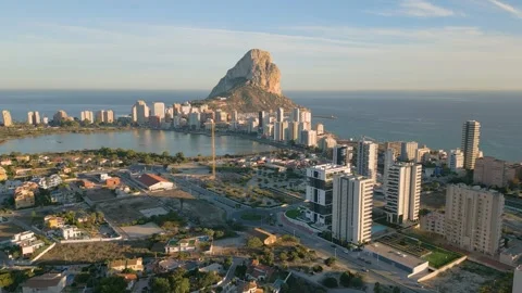Calp Spain by drone Stock Footage 281269584