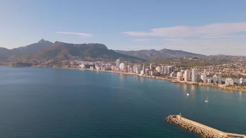 Calp Spain by drone Stock Footage 281269615
