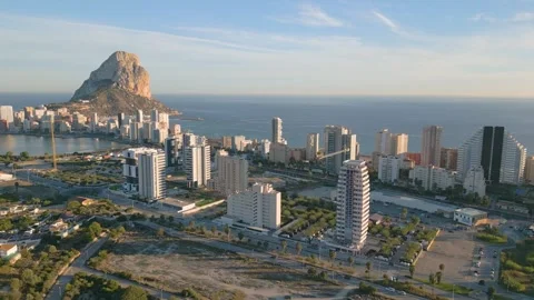 Calp Spain by drone Stock Footage 281269620