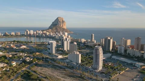 Calp Spain by drone Stock Footage 281269622