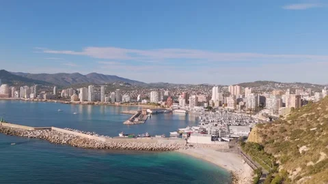 Calp Spain by drone Stock Footage 281269628