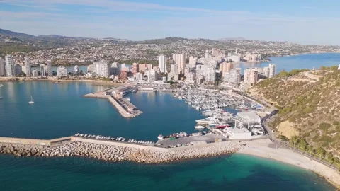 Calp Spain by drone Stock Footage 281269643