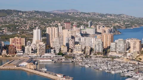 Calp Spain by drone Stock Footage 281269668