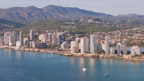 Calp Spain by drone Stock Footage 281269686
