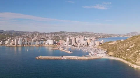 Calp Spain by drone Stock Footage 281269712
