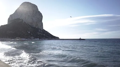 Calpe mountain coast spain Stock Footage 89649946