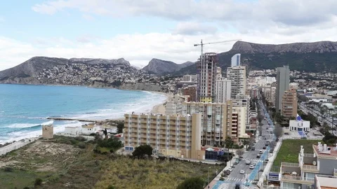 Calpe view pan left Stock Footage 89650155