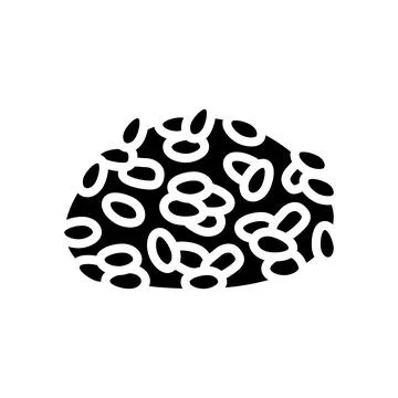 Calrose rice glyph icon vector illustration Stockillustratie