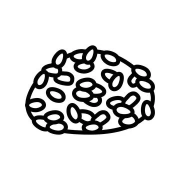 Calrose rice line icon vector illustration Stock Illustration