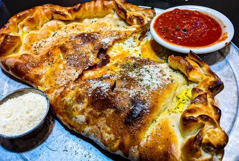 Calzone closeup Stock Photos