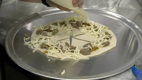 Calzone Pizza Dough Stock Footage 131986064