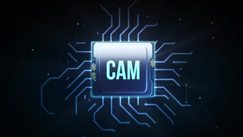 CAM Computer-aided manufacturing industrial technology automation concept. Vidéo 280975546