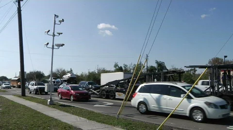 Cam to Intersection PAN Stock Footage 659781