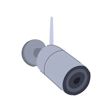 Cam ip camera cartoon vector illustration Stock Illustration