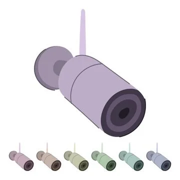 Cam ip camera vector cartoon graphic Stock Illustration
