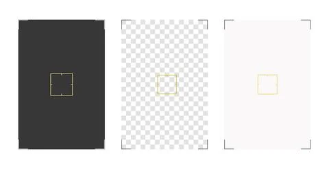 Cam record mobile app screen. Frame on phone display with square target. Stock Illustration