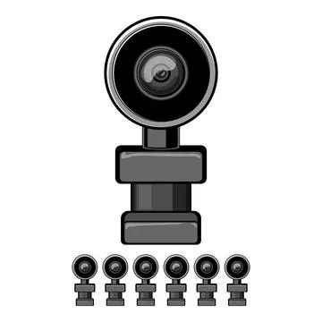 Cam web camera cartoon vector graphic Stockillustratie