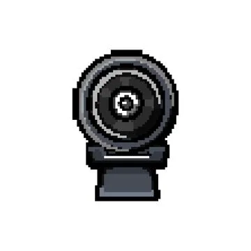 Cam web camera pixel art vector illustration 스톡 일러스트