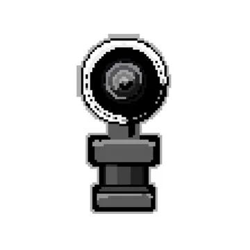 Cam web camera pixel art vector illustration 스톡 일러스트