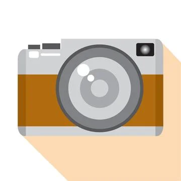 Camara Old Flat Design Vector illustration. Stock Illustration