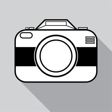 Camara Old Flat Design Vector illustration. Stock Illustration