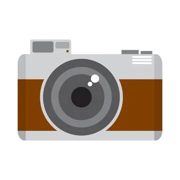 Camara Old Flat Design Vector illustration. 스톡 일러스트