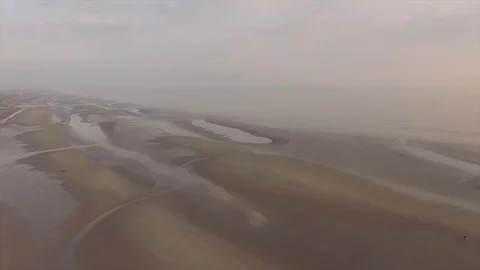 Camber Sands Drone Textures 4K Stock Footage 91581714