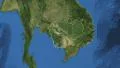 Cambodia. 3d earth in space - zoom in on Cambodia contoured 4k 4k or 4k+ Resolution