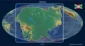 Cambodia - 3D tube zoom (Mollweide projection). Relief 4k or 4k+ Resolution
