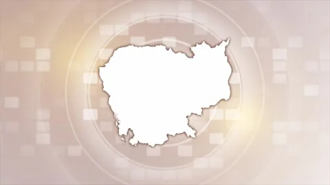 Cambodia Animated Map Stock Footage 275595706