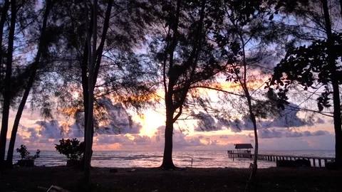 Cambodia beach. 库存影片 111313644