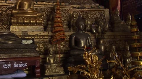 Cambodia Buddha Temple Vídeo Stock 47132512