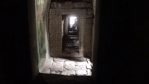 CAMBODIA CORRIDOR Stock Footage 128753704